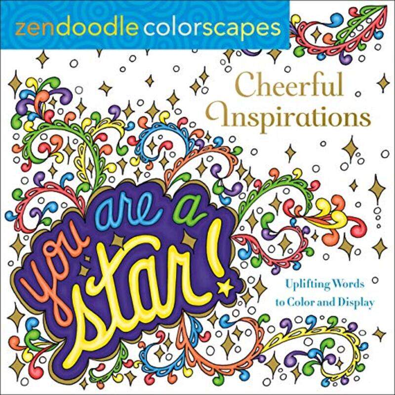 

Zendoodle Colorscapes Cheerful Inspirations Uplifting Words To Color And Display by Lustig, Justine - Demanche, Bonnie Lynn - Muller, Deborah - Wummel