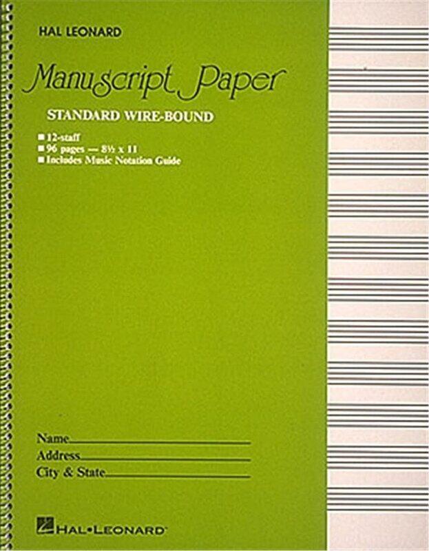 

Standard Wire Bound Manuscript Paper: Green Cover, Paperback Book, By: Hal Leonard Corporation