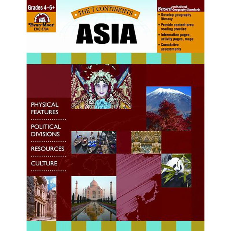 The 7 Continents Asia, Paperback Book, By: Evan-Moor Educational Publishers