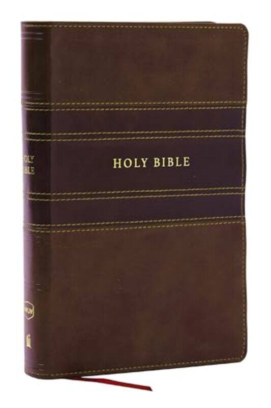 

NKJV Personal Size Large Print Bible with 43,000 Cross References, Brown Leathersoft, Red Letter, Comfort Print by Thomas Nelson -Other Book Format