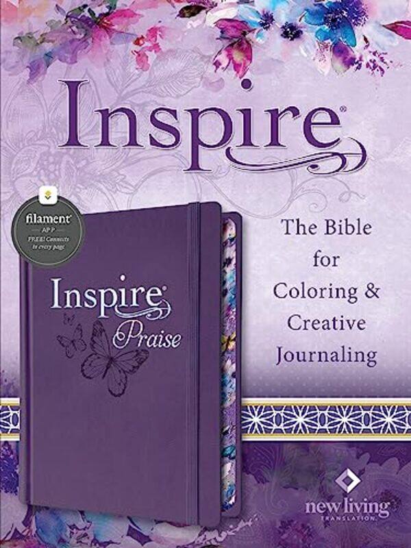 

Inspire Praise Bible Nlt Purple Leather By Nlt - Hardcover
