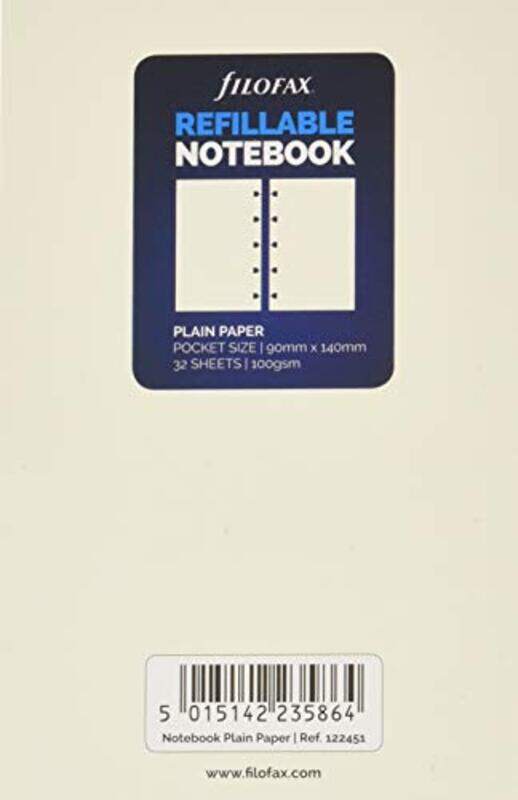 

Filofax Pocket Notebook refill plain paper white by Antonio Evaristo Morales-Pita-Paperback