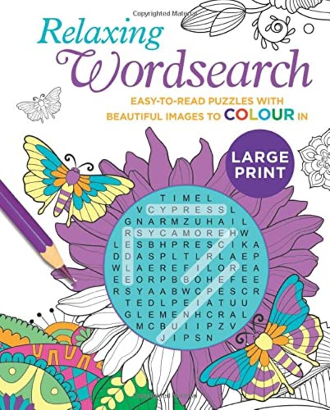 Relaxing Large Print Wordsearch , Paperback by Eric Saunders