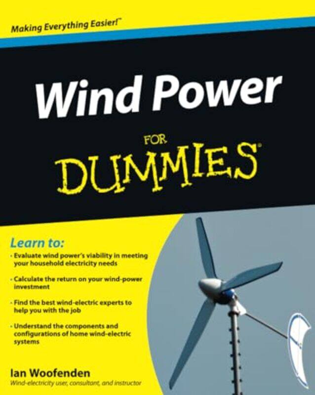 

Wind Power For Dummies by Ian Woofenden-Paperback