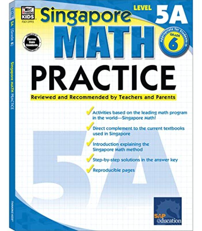 

Math Practice Grade 6 Reviewed And Recommended By Teachers And Parents By Singapore Asian Publishers - Carson Dellosa Education Paperback