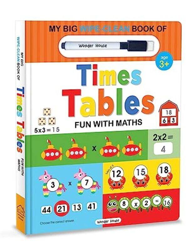 

My Big Wipe And Clean Book of Times Tables for Kids : Fun With Maths , Paperback by Wonder House Books