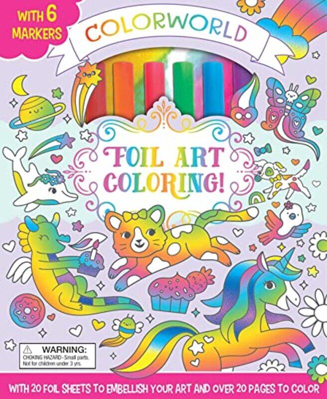 

Colorworld Foil Art Coloring By Silver Dolphin - Hardcover