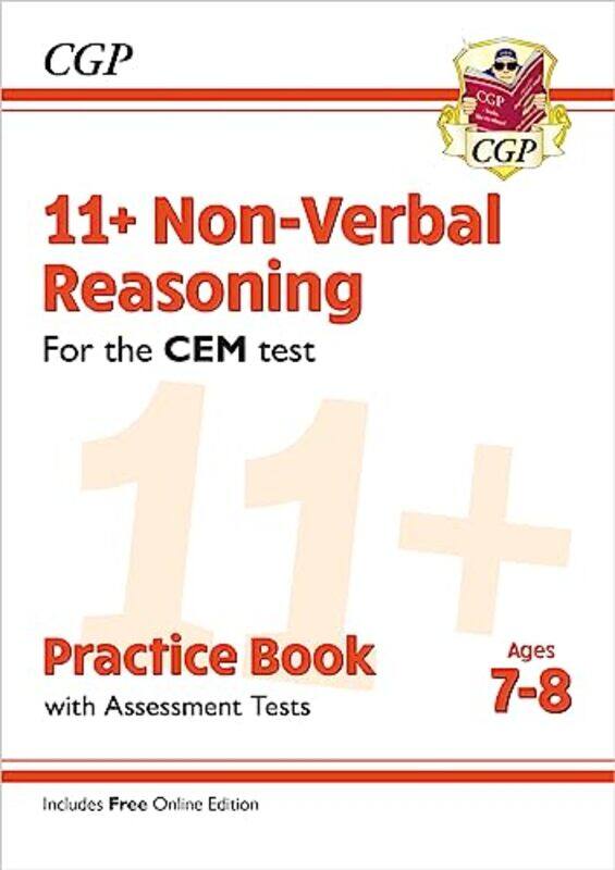 

11+ CEM Non-Verbal Reasoning Practice Book & Assessment Tests - Ages 7-8 (with Online Edition),Paperback,by:CGP Books - CGP Books