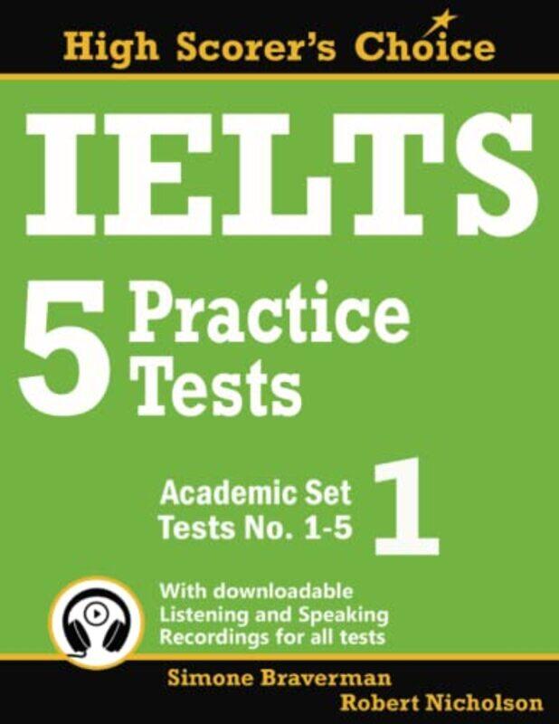 

IELTS 5 Practice Tests, Academic: Tests No. 1-5,Paperback by Braverman, Simone