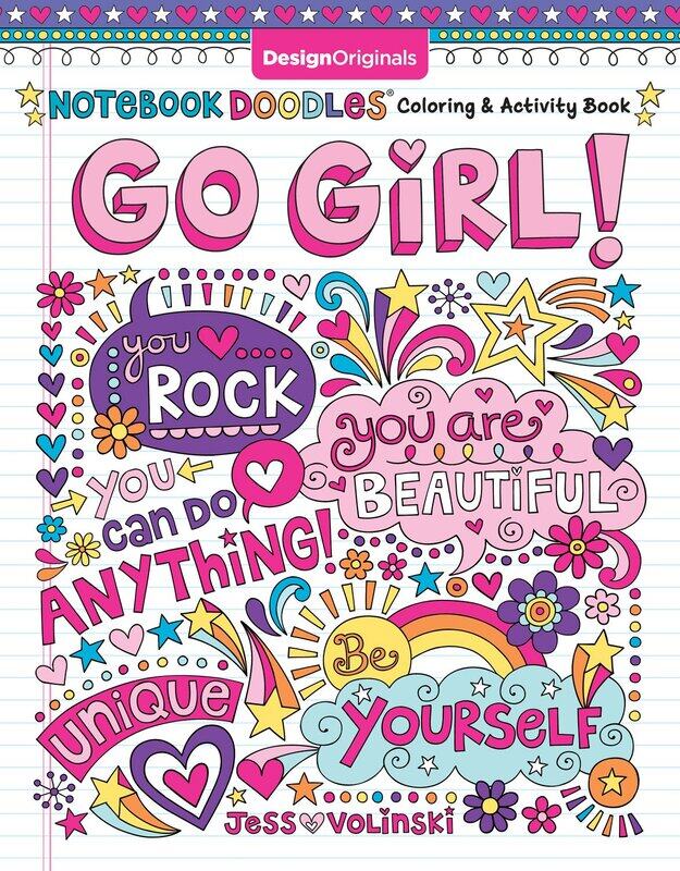 

Notebook Doodles Go Girl!: Coloring & Activity Book, Paperback Book, By: Jess Volinski