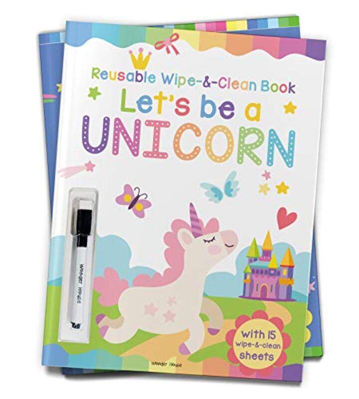 

Lets be a Unicorn - Reusable Wipe And Clean Activity Book: With 15 Wipe And Clean Sheets,Paperback by Wonder House Books