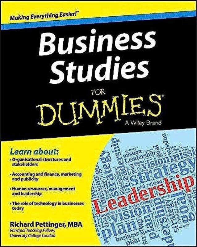 

Business Studies For Dummies by Richard Pettinger-Paperback
