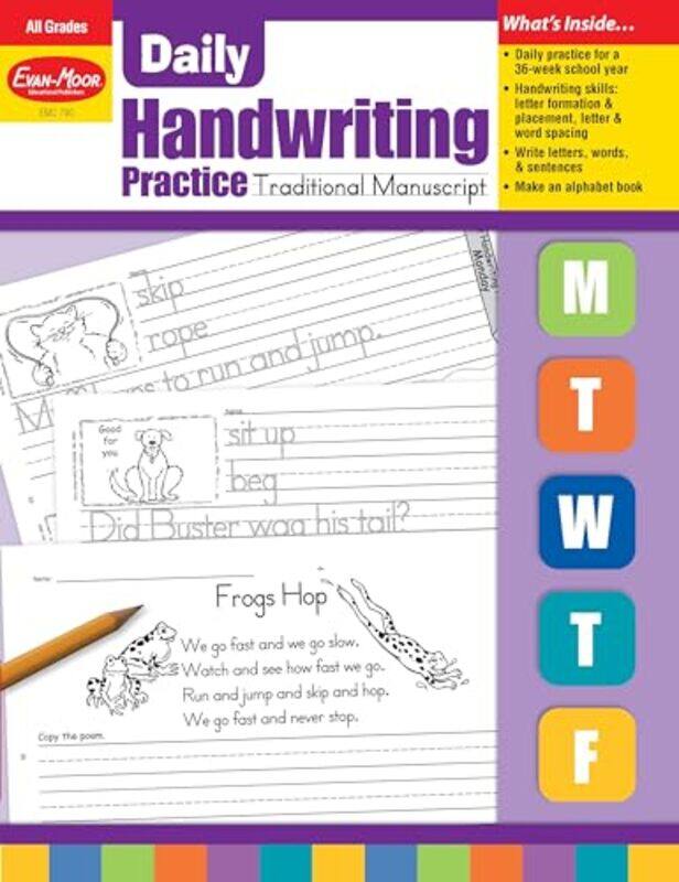 

Daily Handwriting Traditional Manuscript By Evan Moor - Paperback