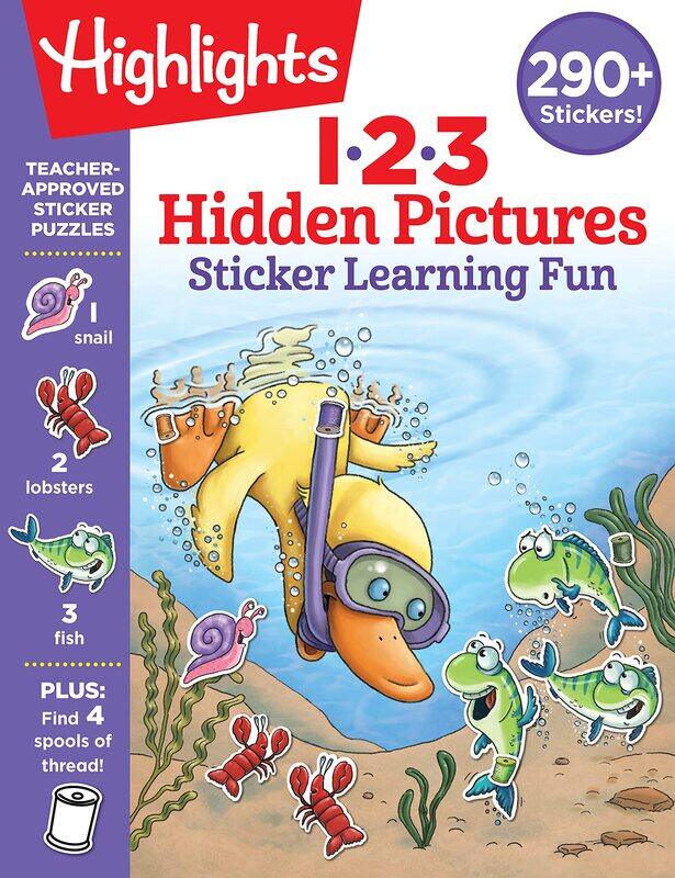 

123 Hidden Pictures Sticker Learning Fun, Paperback Book, By: Highlights