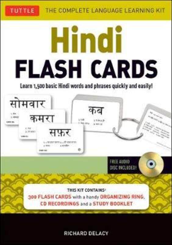 

Hindi Flash Cards Kit: Learn 1,500 basic Hindi words and phrases quickly and easily! (Audio CD Inclu.paperback,By :Delacy, Richard
