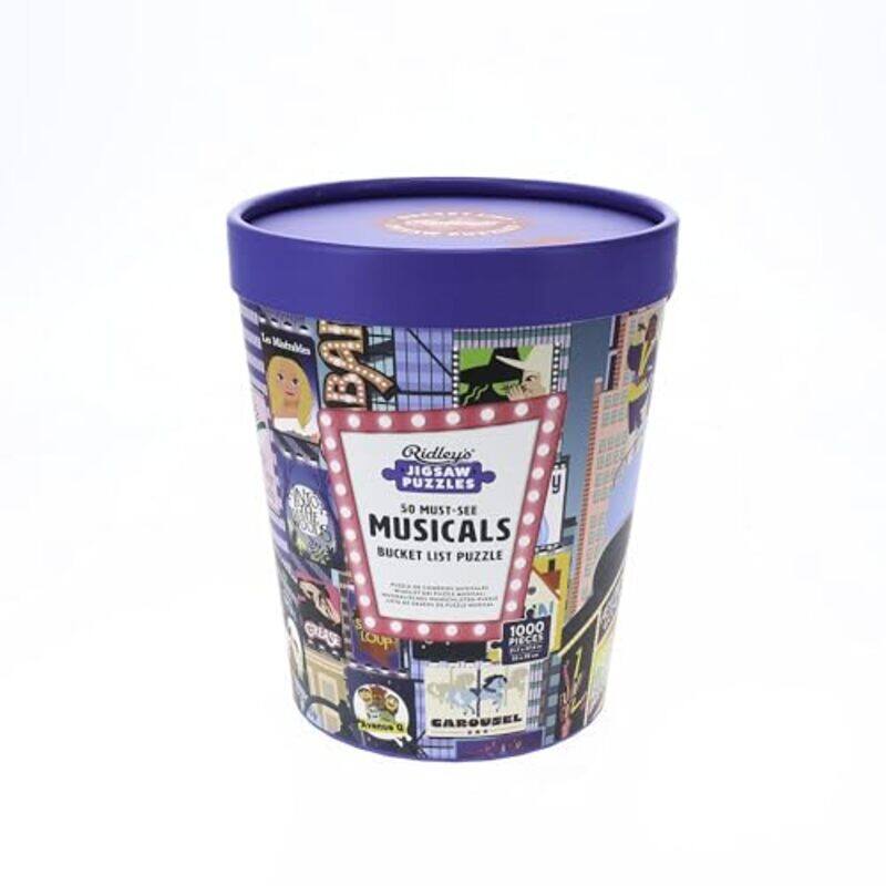 

50 Must-See Musicals Bucket List 1000-Piece Puzzle by Ridley's Games -Other Book Format