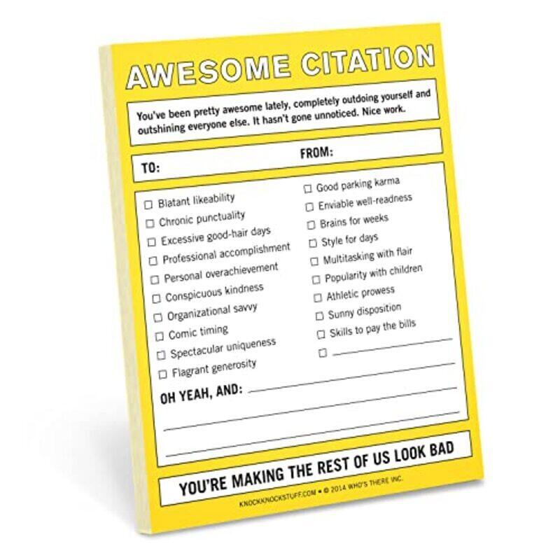 

Knock Knock Nifty Note: Awesome Citation Paperback by Knock Knock