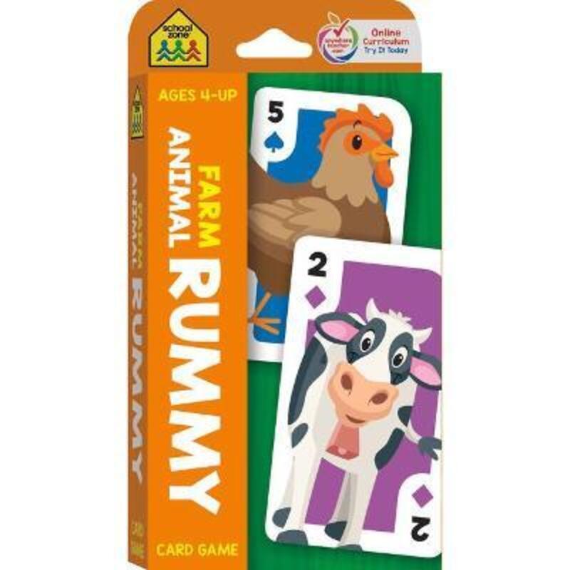 Rummy Farm Animal Card Game.paperback,By :School Zone Staff