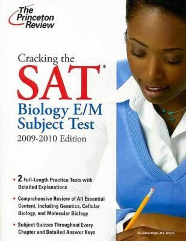 

^(C) Cracking the SAT Biology E/M Subject Test, 2009-2010 Edition (College Test Preparation).paperback,By :Princeton Review