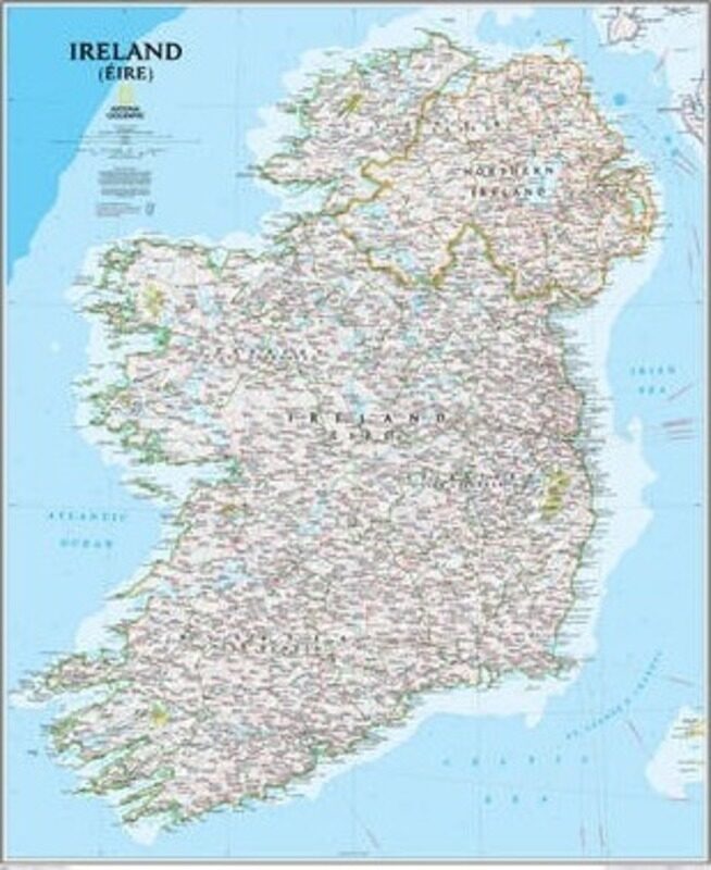 

Ireland Classic, Laminated: Wall Maps Countries & Regions.paperback,By :Maps, National Geographic