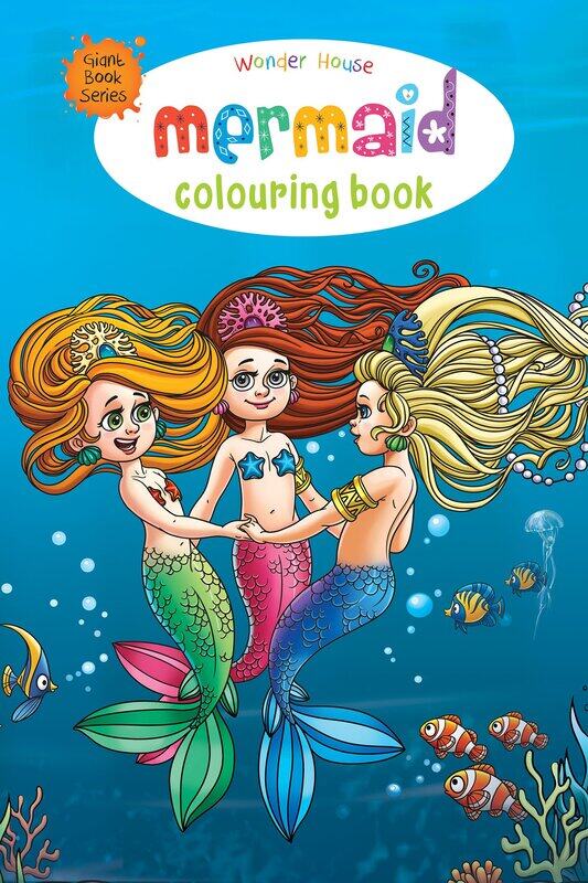 

Mermaid Colouring Book (Giant Book Series): Jumbo Sized Colouring Books, Paperback Book, By: Wonder House Books