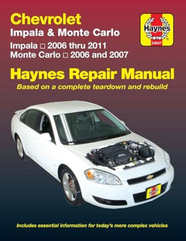 

Chevrolet Impala 20062011 & Monte Carlo 20062007 Haynes Repair Manual USA by Charlotte University of Texas at Austin Canning-Paperback