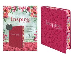 Inspire Bible Nlt Hardcover Leatherlike Pink Peony Filament Enabled By Tyndale - Hardcover