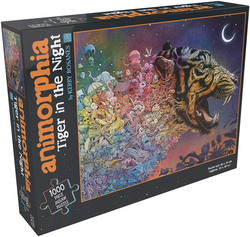 1000-Piece Tiger in the Night Jigsaw Puzzle, Paperback Book, By: Animorphia