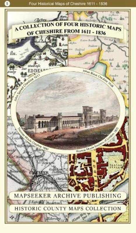 

A Cheshire 1611 1840 Fold Up Map That Features A Collection Of Four Historic Maps Paperback