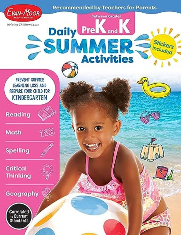 Daily Summer Activities Between Prek And Kindergarten Grade Prek K Workbook Moving From Prek To By Evan-Moor Educational Publishers - Paperback