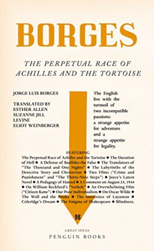 

The Perpetual Race of Achilles and the Tortoise by Jorge Luis Borges-Paperback