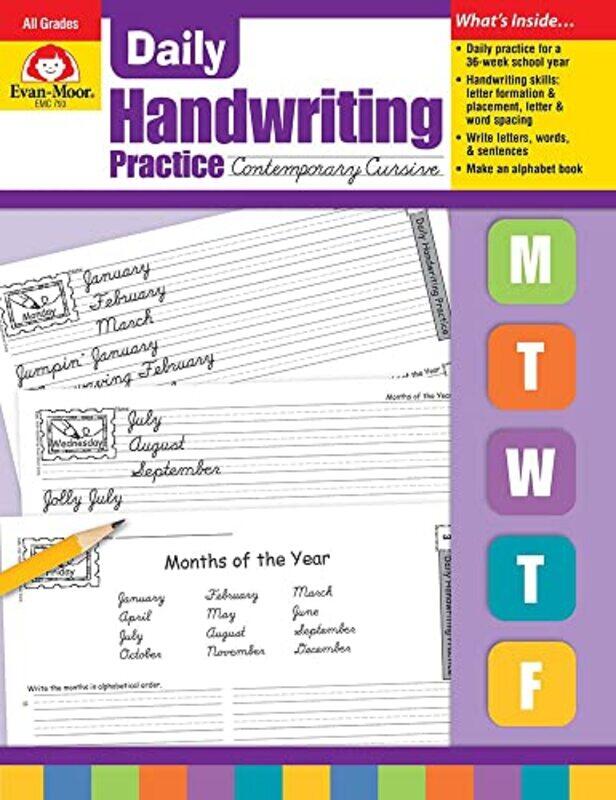 

Daily Handwriting Practice: Contemporary Cursive, Kindergarten - Grade 6 Teacher Edition , Paperback by Evan-Moor Corporation