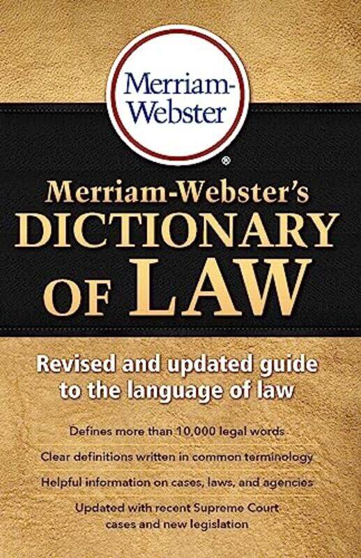 

Merriam-Websters Dictionary of Law,Paperback by Merriam-Webster Inc