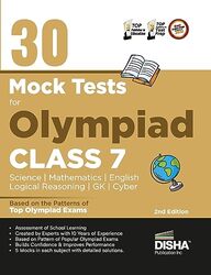 30 Mock Test Series For Olympiads Class 7 Science Mathematics English Logical Reasoning Gk/ Soci by Disha Experts Paperback