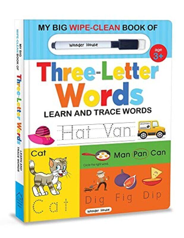 

My Big Wipe And Clean Book of Three Letter Words for Kids : Learn And Trace Words Paperback by Wonder House Books