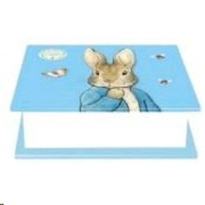 SQUARE MEMO BLOCK - PETER RABBIT BLUE, By: Robert Frederick