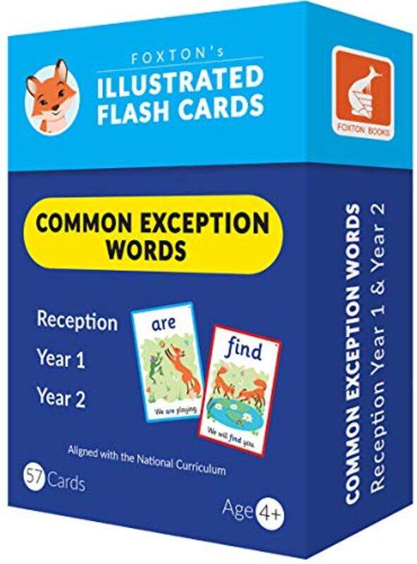 

Common Exception Words Flash Cards Reception Year 1 & Year 2 Words by Foxton Books Paperback