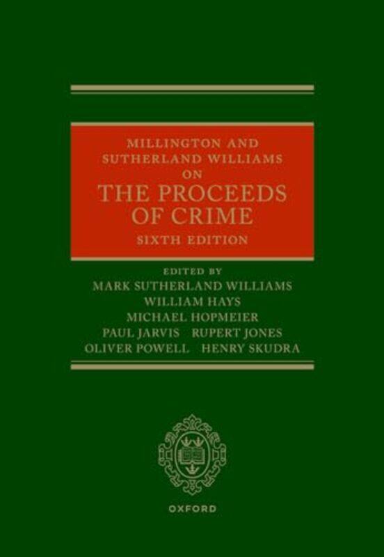 

Millington and Sutherland Williams on the Proceeds of Crime -Hardcover