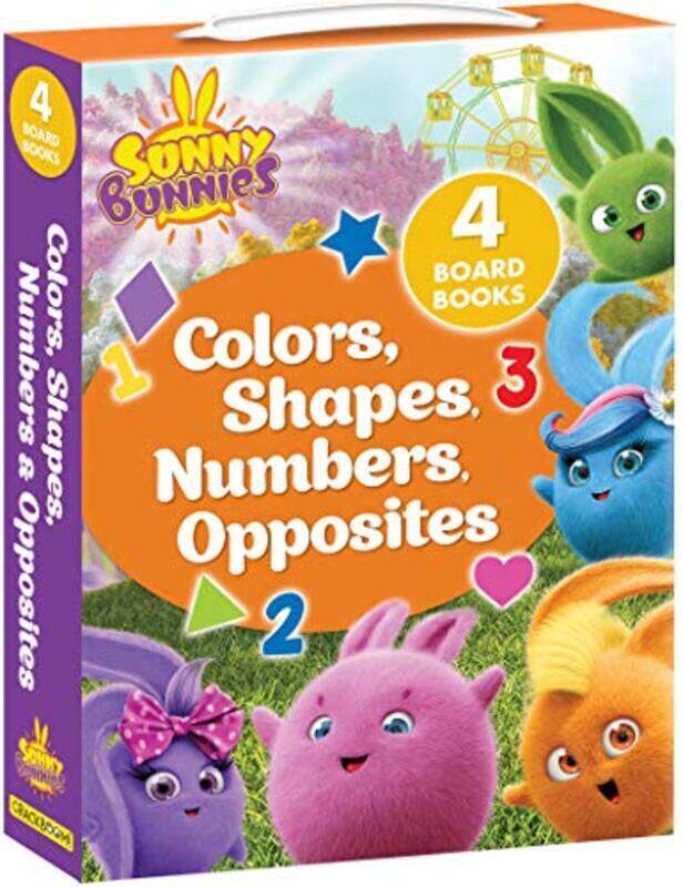 

Sunny Bunnies Colors Shapes Numbers & Opposites 4 Board Books Us Edition By Digital Light Studio LLC - Crackboom! Books Paperback