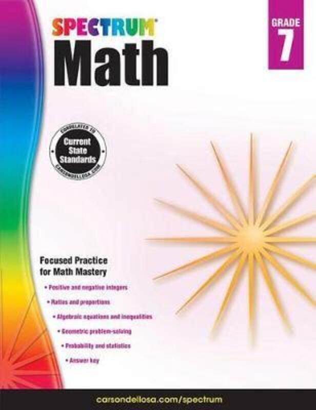 

Spectrum Math Workbook, Grade 7.paperback,By :Spectrum