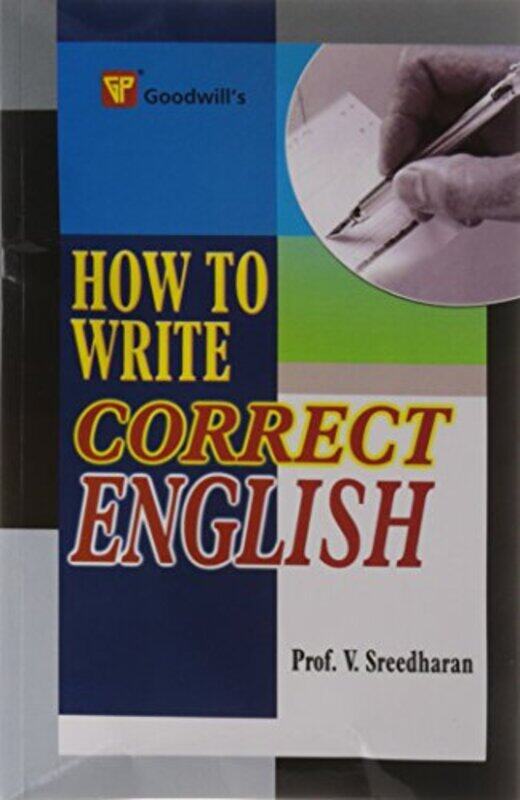 

How To Write Correct English by Prof.V. Sreedharan-Paperback