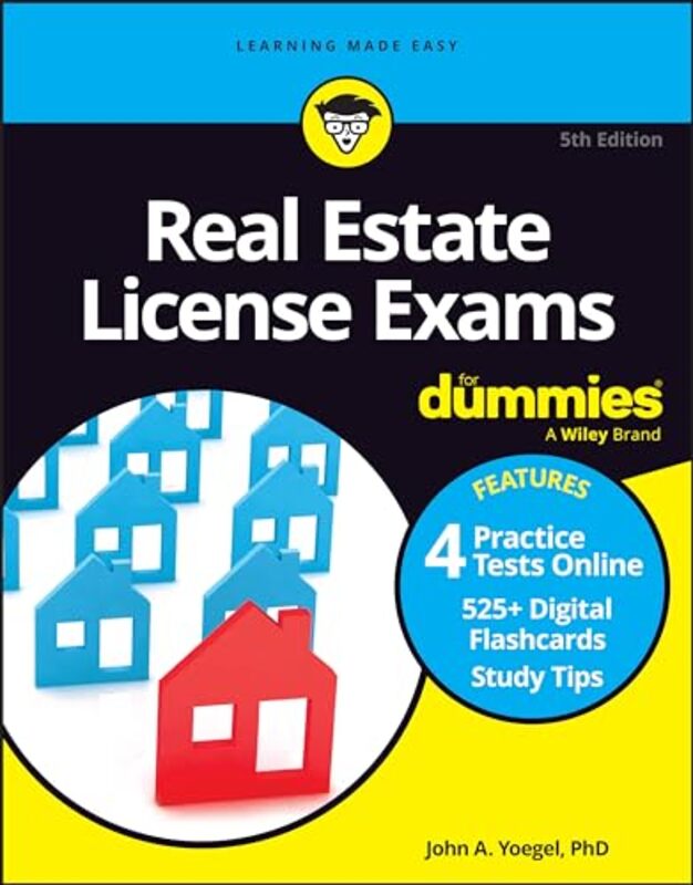Real Estate License Exams For Dummies + 4 Practice Exams And 525 Flashcards Online By Yoegel, John A. Paperback