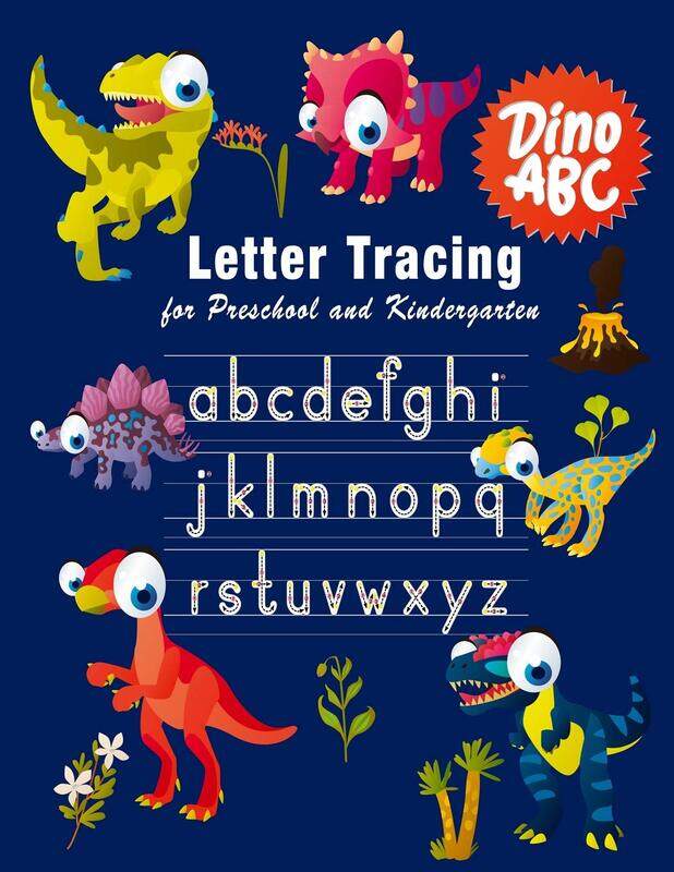 

Letter Tracing: Essential writing practice for preschool and kindergarten, Ages 3-5, A to Z Cute Din, Paperback Book, By: Brainsky Press