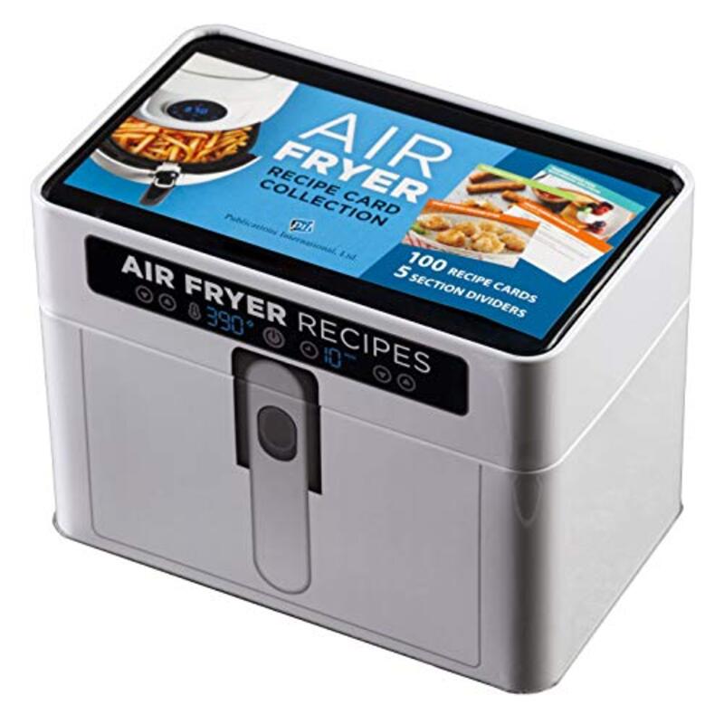 Air Fryer Recipe Card Collection Tin White Volume 1 By Publications International Ltd - Paperback