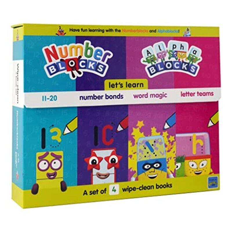 

Numberblocks and Alphablocks: Let Learn Numbers and Letters Set: 4 Wipeclean books with pens incl Paperback by Sweet Cherry Publishing