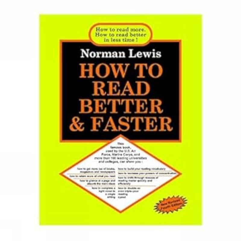 How to Read Better & Faster by Lewis, N. Paperback