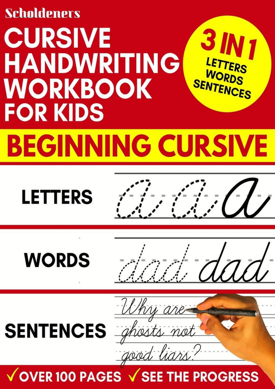 

Cursive Handwriting Workbook for Kids: 3-in-1 Writing Practice Book to Master Letters, Words & Sentences, Paperback Book, By: Scholdeners