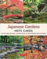 Japanese Gardens, 16 Note Cards: 16 Different Blank Cards with Envelopes in a Keepsake Box!,Paperback by Tuttle Studio