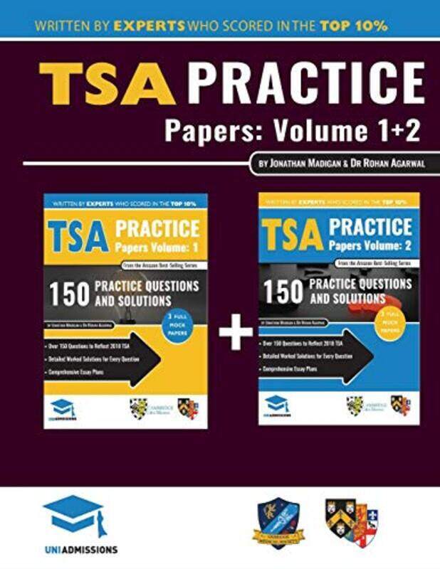 

TSA Practice Papers Volumes One & Two: 6 Full Mock Papers, 300 Questions in the style of the TSA, De , Paperback by Madigan, Jonathan - Agarwal, Rohan