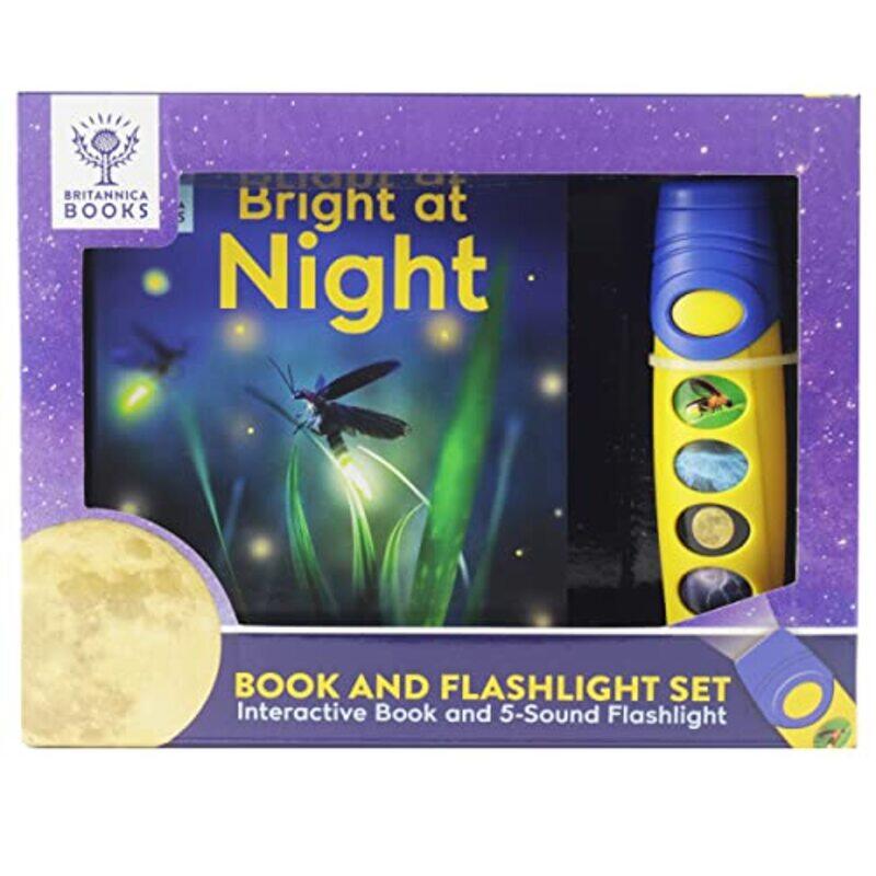 

Britannica Books Bright At Night Book And 5Sound Flashlight Set by Pi Kids Paperback